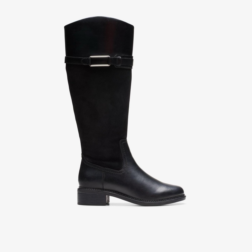 Clarks Black Over the Knee Boots